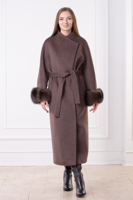 Женское зимнее пальто с мехом Лиана