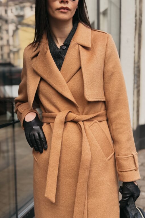 Пальто женское Алика кемел (6)