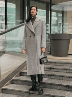 Пальто женское демисезонное Злата серое Пальто женское демисезонное Злата серое