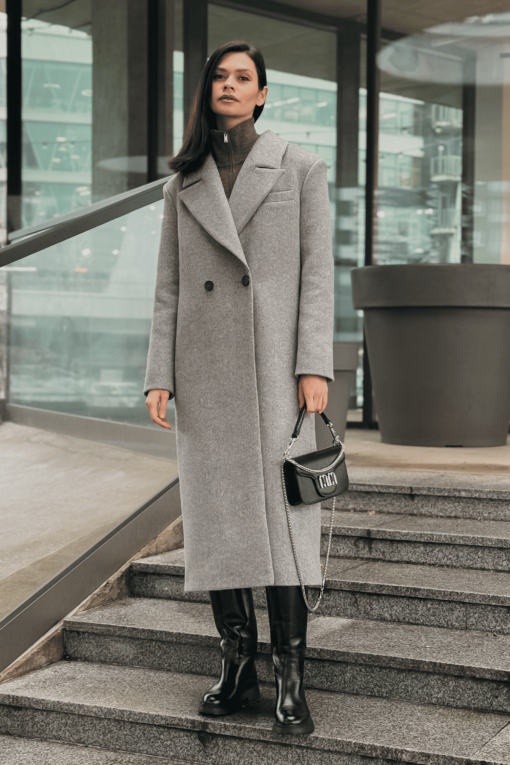 Пальто женское демисезонное Злата серое Пальто женское демисезонное Злата серое