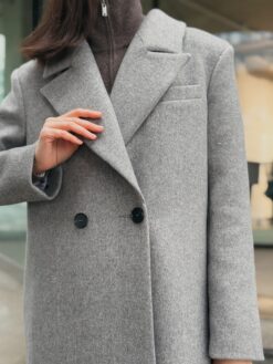 Пальто женское демисезонное Злата серое (1) Пальто женское демисезонное Злата серое (1)