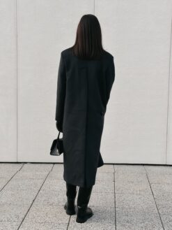 Пальто женское демисезонное Злата черное (3)