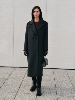 Пальто женское демисезонное Злата черное (4)