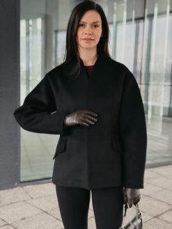 Пальто женское демисезонное Вивьен черное