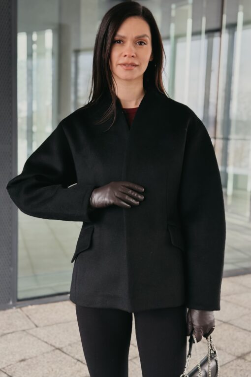 Пальто женское демисезонное Вивьен черное Пальто женское демисезонное Вивьен черное