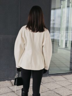 Пальто женское демисезонное Вивьен белое