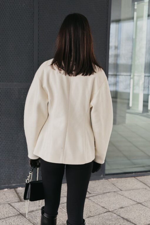 Пальто женское демисезонное Вивьен белое