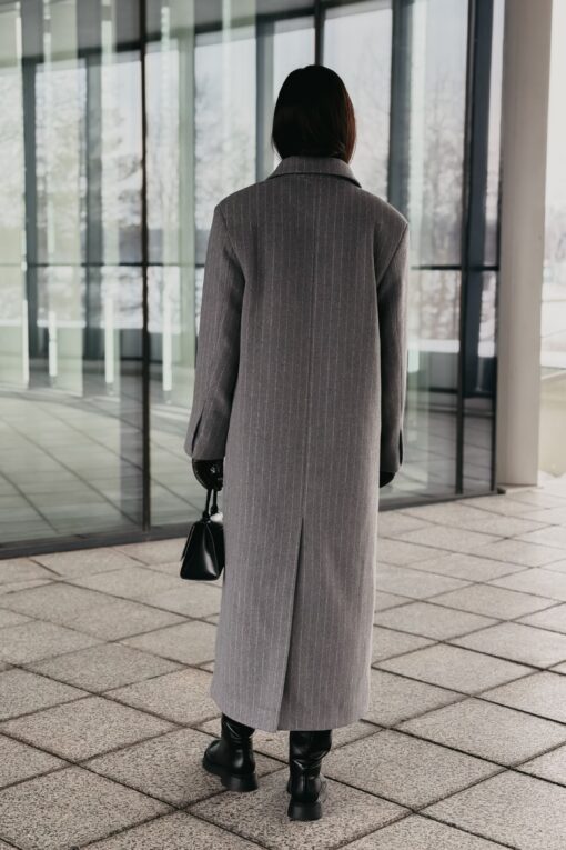 Пальто женское демисезонное Ася серое (2)