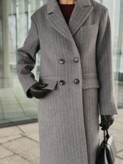 Пальто женское демисезонное Ася серое (1)