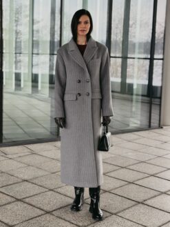 Пальто женское демисезонное Ася серое