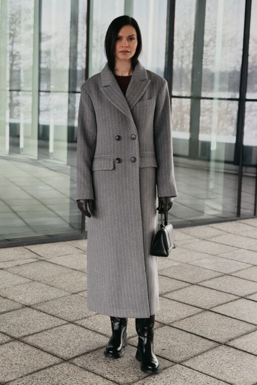 Пальто женское демисезонное Ася серое Пальто женское демисезонное Ася серое