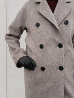 Пальто женское Калипсо серое (2)