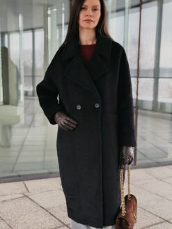 Пальто женское демисезонное Диана черное