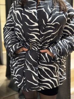 Куртка женская зимняя Милана зебра (1)