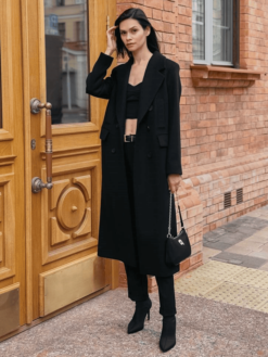 Пальто женское демисезонное Рейчел черное (5) Пальто женское демисезонное Рейчел черное (5)