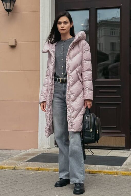 Пальто женское зимнее Кристина розовое